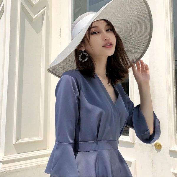 wide brim hats large straw hat sun block shade beach beachside holiday versatile tour, Blue;gray
wide brim hats large straw hat sun block shade beach beachside holiday versatile tour, Blue;gray