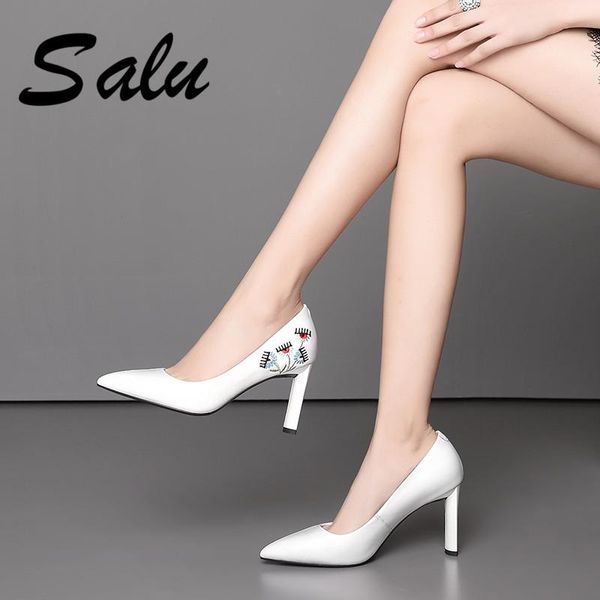 dress shoes salu 2021 brand elegant women office pumps patent genuine leather high heels pointed toe bridal party, Black
dress shoes salu 2021 brand elegant women office pumps patent genuine leather high heels pointed toe bridal party, Black