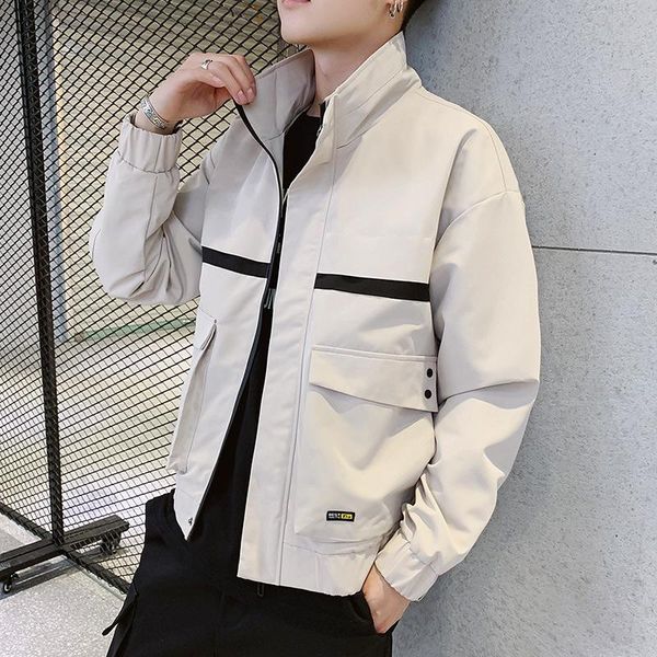 spring and autumn fashion new men's tooling jacket student windbreaker jacket, Black;brown
spring and autumn fashion new men's tooling jacket student windbreaker jacket, Black;brown