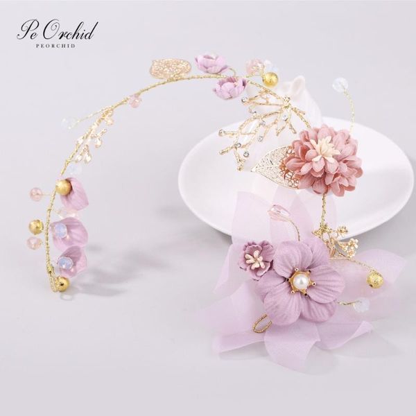 hair clips & barrettes peorchid purple flower headpiece bridal hairband gold leaf crystal wedding headbands for bride head jewelry vintage a, Golden;silver
hair clips & barrettes peorchid purple flower headpiece bridal hairband gold leaf crystal wedding headbands for bride head jewelry vintage a, Golden;silver