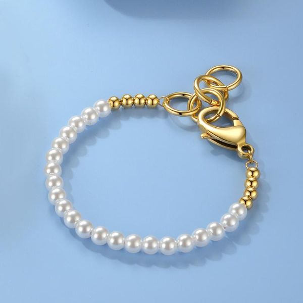 enfashion pearl beads bracelets for women gold color stainless steel bracelet 2021 fashion jewelry gift pulseras b202211, Black
enfashion pearl beads bracelets for women gold color stainless steel bracelet 2021 fashion jewelry gift pulseras b202211, Black