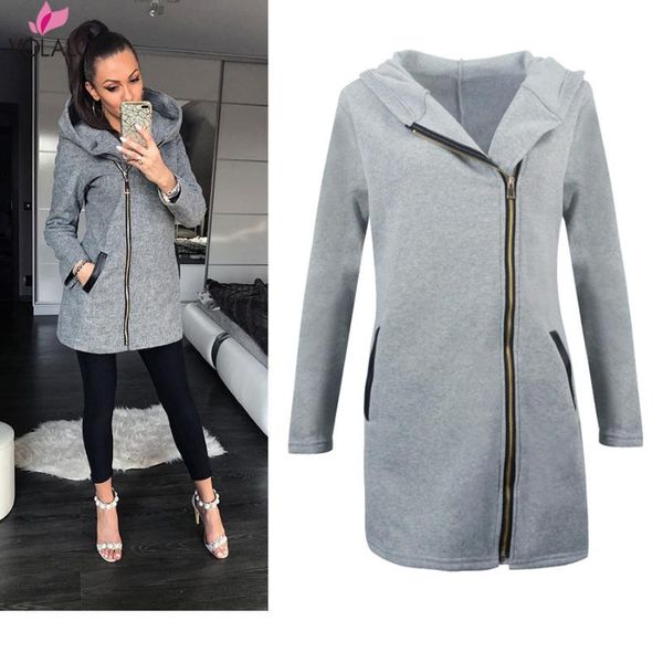 women basic jackets 2020 autumn winter women's overcoat zipper causal outwear female coat casaco feminino ladies jacket, Black;brown
women basic jackets 2020 autumn winter women's overcoat zipper causal outwear female coat casaco feminino ladies jacket, Black;brown