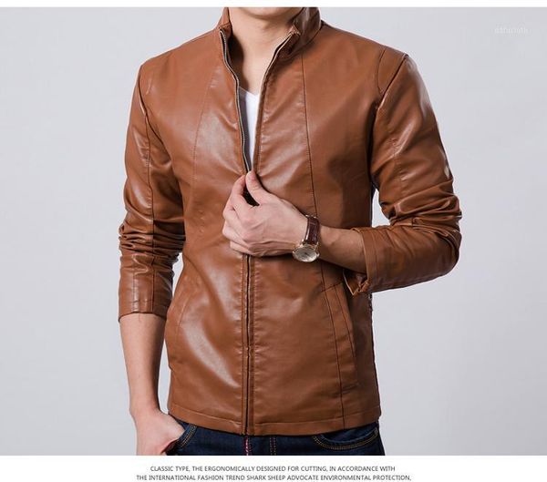stand men faux leather jacket england style bomber pu jackets and coats slim men overcoat1, Black
stand men faux leather jacket england style bomber pu jackets and coats slim men overcoat1, Black