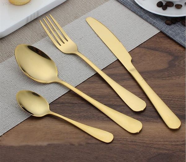 gold cutlery flatware fork high-grade knife tea spoon stainless steel dinnerware set kitchen utensil
gold cutlery flatware fork high-grade knife tea spoon stainless steel dinnerware set kitchen utensil