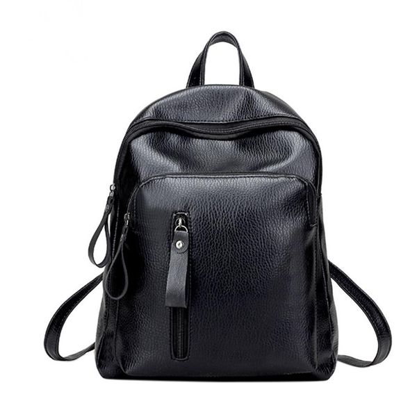 big fashion pu casual backpack capacity shoulders daypacks women color bag schoolbag solid black tcfce
big fashion pu casual backpack capacity shoulders daypacks women color bag schoolbag solid black tcfce