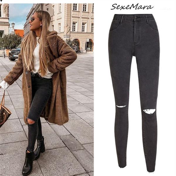 2020 high waist jeans for women fashion hole distressed women denim jeans skinny pencil pants1, Blue
2020 high waist jeans for women fashion hole distressed women denim jeans skinny pencil pants1, Blue