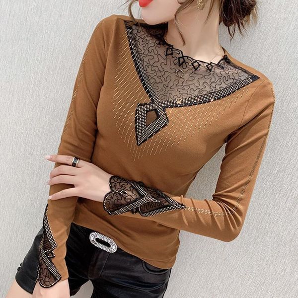 new 2021 autumn women's t-shirts fashion long sleeve drilling and shirt hollow out plus size woman tshirts1, White
new 2021 autumn women's t-shirts fashion long sleeve drilling and shirt hollow out plus size woman tshirts1, White