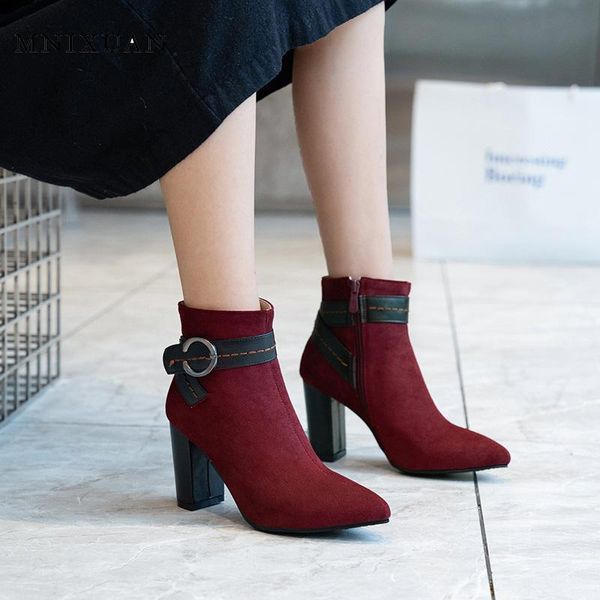 boots mnixuan knight fashion women shoes 2021autumn winter pointed toe suede block high heels ladies short plus size10, Black
boots mnixuan knight fashion women shoes 2021autumn winter pointed toe suede block high heels ladies short plus size10, Black