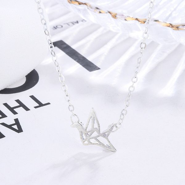 jrsr new 100% 925 sterling silver thousand paper crane pendant necklace woman diy jewelry valentines day gift q0531
jrsr new 100% 925 sterling silver thousand paper crane pendant necklace woman diy jewelry valentines day gift q0531