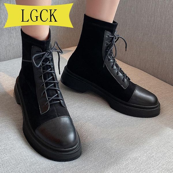 big size 34-43 spring 2021 ins woman real leather ankle boots fashion shoes woman short winter warm boots platform heel footwear, Black
big size 34-43 spring 2021 ins woman real leather ankle boots fashion shoes woman short winter warm boots platform heel footwear, Black