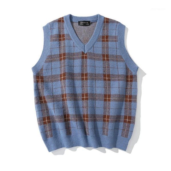 men's sweaters autumn argyle plaid vest men v-neck knitted vests oversized harajuku korean style mens women sleeveless pullover1, White;black
men's sweaters autumn argyle plaid vest men v-neck knitted vests oversized harajuku korean style mens women sleeveless pullover1, White;black
