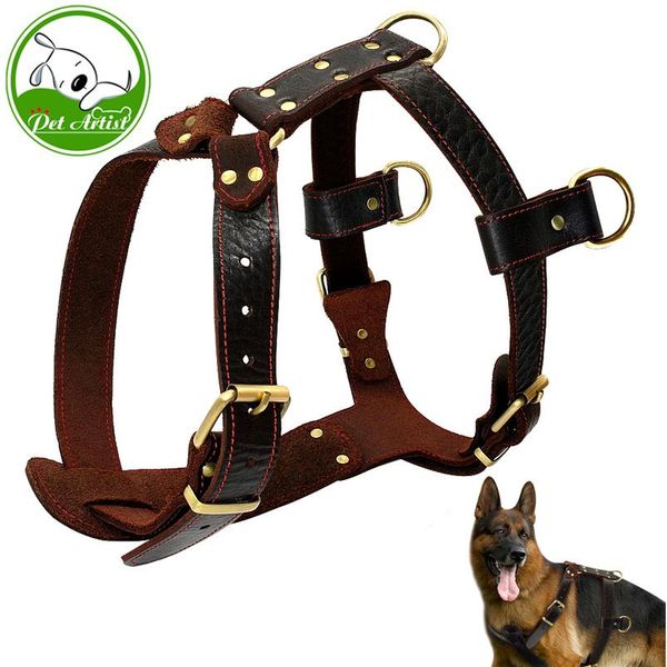 soft genuine leather dog harness medium large dogs durable vest adjustable straps chest 23-34.5'' brown walking pet harn bbytoc
soft genuine leather dog harness medium large dogs durable vest adjustable straps chest 23-34.5'' brown walking pet harn bbytoc