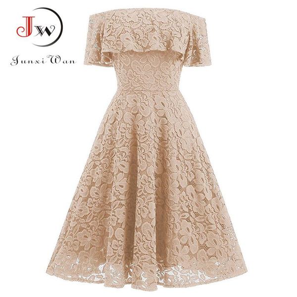 casual dresses summer lace dress women slash neck big swing elegant vintage party office ladies plus size s-xl, Black;gray
casual dresses summer lace dress women slash neck big swing elegant vintage party office ladies plus size s-xl, Black;gray
