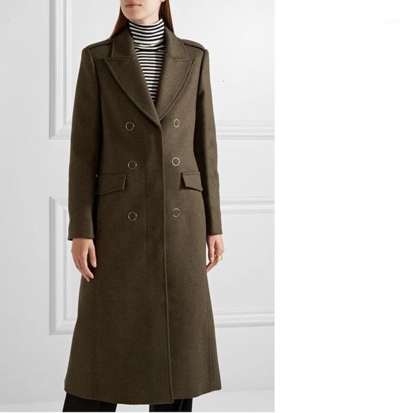 2020 autumn winter women simple double breasted pocket wool long coat female woolen outerwear manteau femme abrigos mujer1, Black
2020 autumn winter women simple double breasted pocket wool long coat female woolen outerwear manteau femme abrigos mujer1, Black