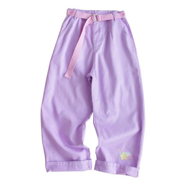 women's pants & capris korean kawaii girls wide leg trousers harajuku cartoon embroidery denim women japanese high waist cute casual pu, Black;white
women's pants & capris korean kawaii girls wide leg trousers harajuku cartoon embroidery denim women japanese high waist cute casual pu, Black;white