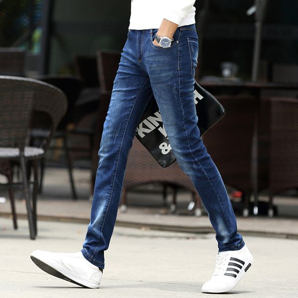2020 spring elastic jeans men's cultivate one's morality type teenagers feet tide leisure trousers, Blue
2020 spring elastic jeans men's cultivate one's morality type teenagers feet tide leisure trousers, Blue