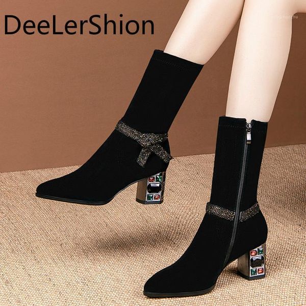 boots autumn winter 2021 womens calf women's thick heel thin high elastic women bow diamond plush1, Black
boots autumn winter 2021 womens calf women's thick heel thin high elastic women bow diamond plush1, Black