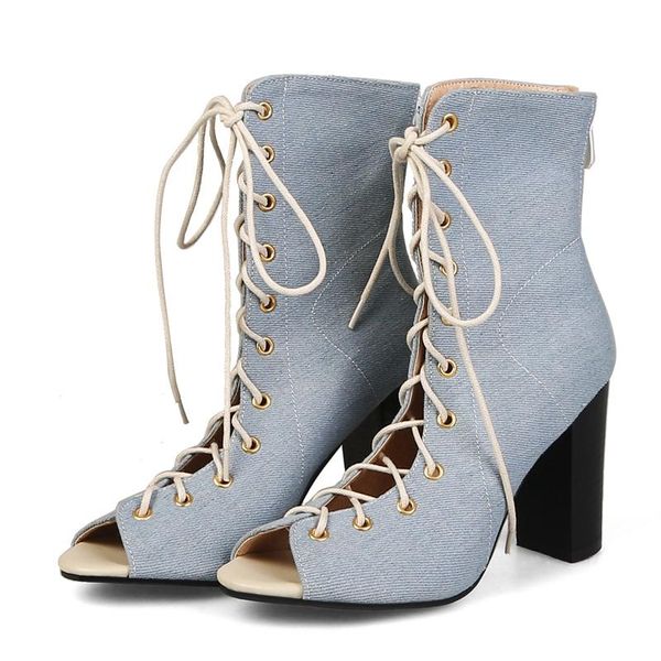 boots asileto square high heels summer shoes ankle cross tied zipper peep toe blue jeans cowboy denim boot big size 33-48 botas, Black
boots asileto square high heels summer shoes ankle cross tied zipper peep toe blue jeans cowboy denim boot big size 33-48 botas, Black