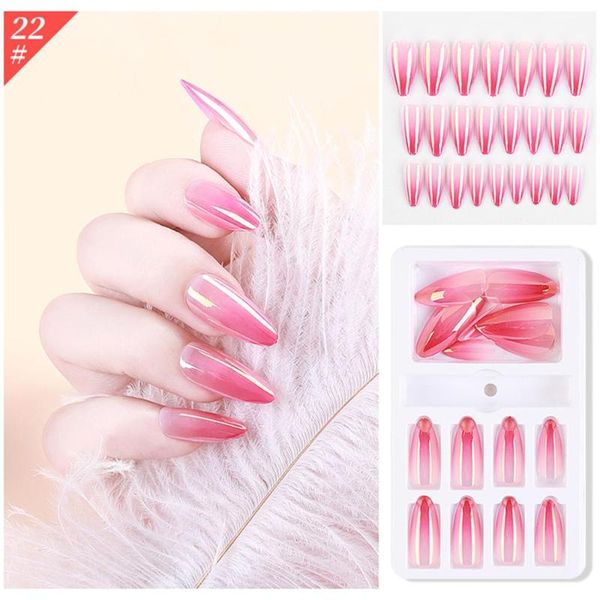 24pcs detachable artificial false nails colorful stiletto gradient wearable fake nails full cover nail tips nail art accessories, Red;gold
24pcs detachable artificial false nails colorful stiletto gradient wearable fake nails full cover nail tips nail art accessories, Red;gold