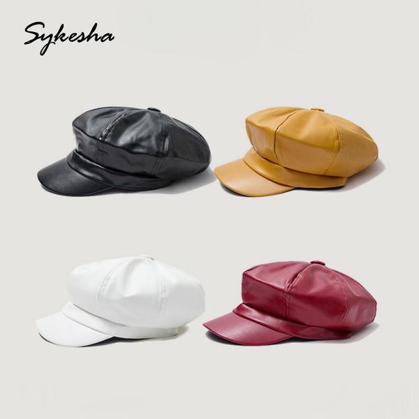 berets cortical octagonal hat female autumn british tidal japanese korean winter fashionable fake leather duck beret cap, Blue;gray
berets cortical octagonal hat female autumn british tidal japanese korean winter fashionable fake leather duck beret cap, Blue;gray