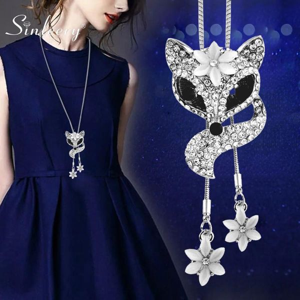 pendant necklaces sinleery lovely rhinestone necklace adjusted double line opal flower for women animal jewelry accessories my049 sso, Silver
pendant necklaces sinleery lovely rhinestone necklace adjusted double line opal flower for women animal jewelry accessories my049 sso, Silver