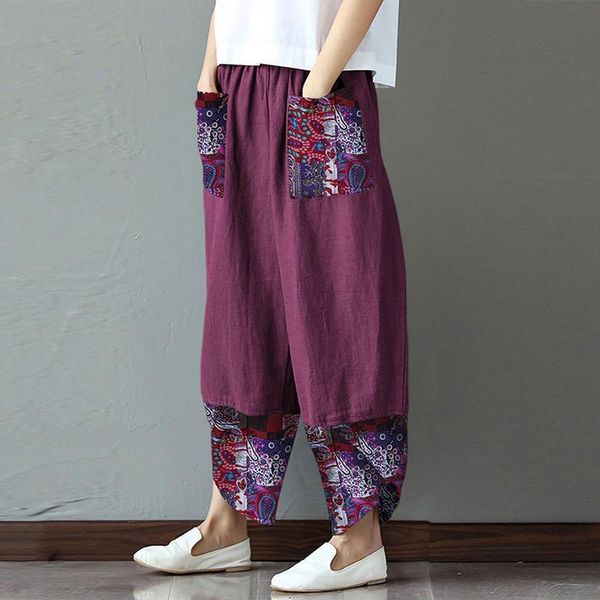 vintage wide leg pants women's patchwork trousers zanzea 2020 casual printed long pantalon palazzo female summer turnip s-5xl, Black;white
vintage wide leg pants women's patchwork trousers zanzea 2020 casual printed long pantalon palazzo female summer turnip s-5xl, Black;white