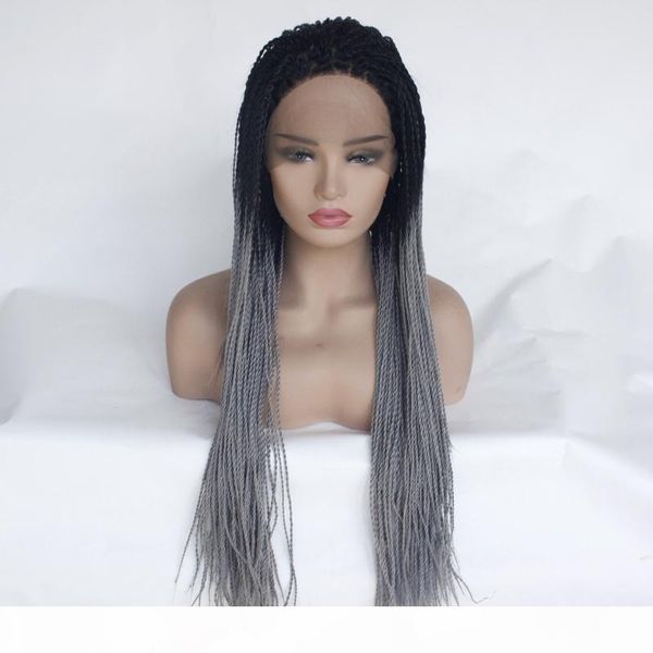 braided box braid wig baby hairs grey silver color glueless braiding heat resistant synthetic braids gray ombre lace front wigs for women, Black
braided box braid wig baby hairs grey silver color glueless braiding heat resistant synthetic braids gray ombre lace front wigs for women, Black