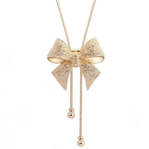 unique women bowknot design necklace casual all match clothes ladies female sweater necklace fashion jewelry bohemia, Silver
unique women bowknot design necklace casual all match clothes ladies female sweater necklace fashion jewelry bohemia, Silver