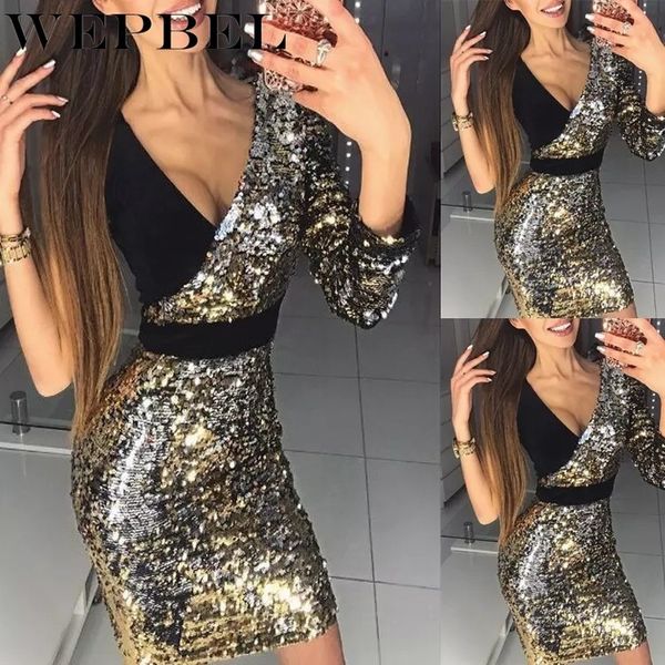 women sequins bodycon dress casual ladies elegant long sleeve v neck skinny mini dress night club evening dress q1210, Black;gray
women sequins bodycon dress casual ladies elegant long sleeve v neck skinny mini dress night club evening dress q1210, Black;gray