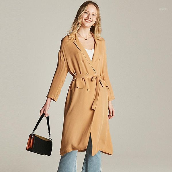 women's trench coats jacket women thin coat 93% silk simple design notched double breasted pockets long sleeve sashes 2 colors casual f, Tan;black
women's trench coats jacket women thin coat 93% silk simple design notched double breasted pockets long sleeve sashes 2 colors casual f, Tan;black