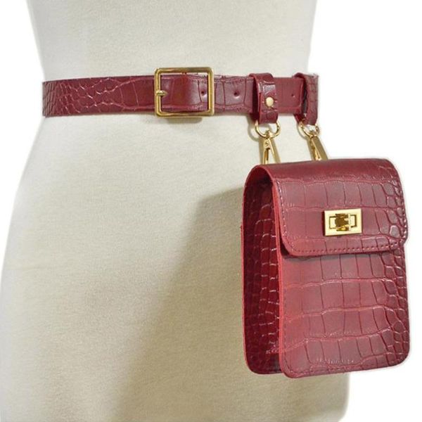 belts fashion metal pin buckle waist pack belt for dress female adjustable bag pocket decorative waistband women pu, Black;brown 
belts fashion metal pin buckle waist pack belt for dress female adjustable bag pocket decorative waistband women pu, Black;brown