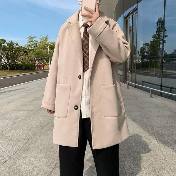 woolen mid-length coat men's trend 2020 autumn and winter new harajuku bf couple wind outer wear woolen coat, Black
woolen mid-length coat men's trend 2020 autumn and winter new harajuku bf couple wind outer wear woolen coat, Black