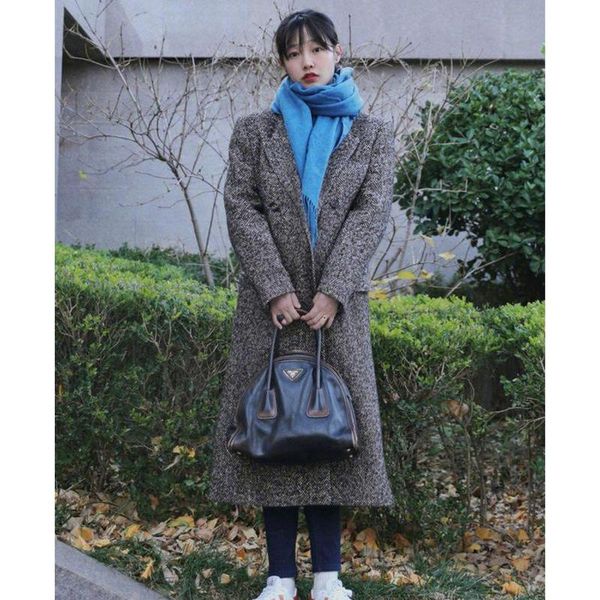 women's wool & blends how white the same cloth coat female autumn/winter 2021 style double, Black
women's wool & blends how white the same cloth coat female autumn/winter 2021 style double, Black