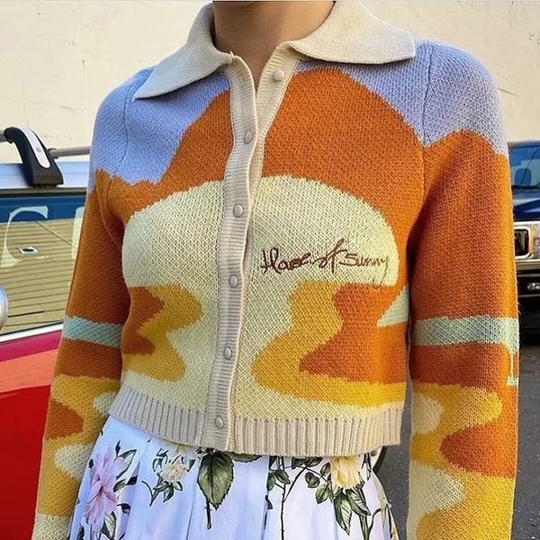 letter embroidery harajuku knitted single breasted cropped cardigan women autumn long sleeve turn down collar sweater coat y200910, White;black
letter embroidery harajuku knitted single breasted cropped cardigan women autumn long sleeve turn down collar sweater coat y200910, White;black