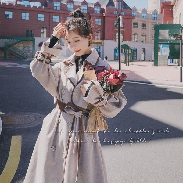 women 2021 autumn winter fashion wool coat female thick warm casual long coats turn-down collar loose soft new overcoats s5951, Black
women 2021 autumn winter fashion wool coat female thick warm casual long coats turn-down collar loose soft new overcoats s5951, Black