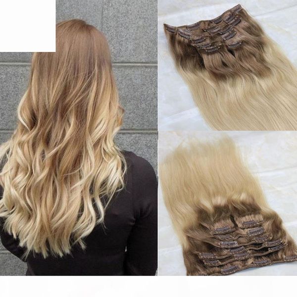 clip in human hair extensions brazilian virgin hair ombre medium brown 6#to 613# blonde extensions 7pcs 120gram, Black
clip in human hair extensions brazilian virgin hair ombre medium brown 6#to 613# blonde extensions 7pcs 120gram, Black