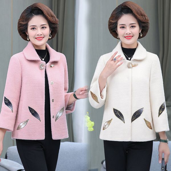 women women's mink fleece spring jacket new middle-aged clothes wool plus size woollen jackets r8 0dzq, Black
women women's mink fleece spring jacket new middle-aged clothes wool plus size woollen jackets r8 0dzq, Black