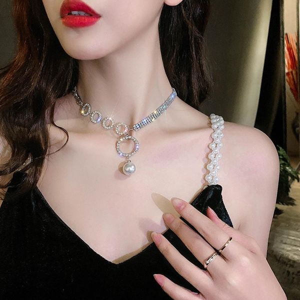 chains european style temperament accessories pearl necklace female lock neck chain bone trend neckband simple wholesale collar, Silver
chains european style temperament accessories pearl necklace female lock neck chain bone trend neckband simple wholesale collar, Silver