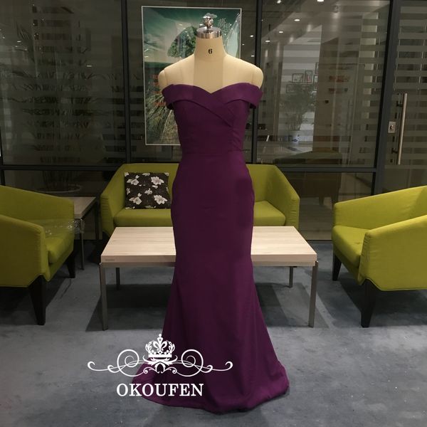 purple mermaid bridesmaid dresses african women off shoulder vestidos long sweep train wedding party dress formal 201114, White;black
purple mermaid bridesmaid dresses african women off shoulder vestidos long sweep train wedding party dress formal 201114, White;black