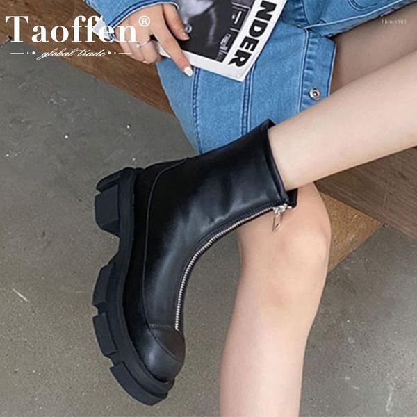 boots taoffen ankle woman real leather winter shoes thick bottom fashion warm short footwear size 34-421, Black
boots taoffen ankle woman real leather winter shoes thick bottom fashion warm short footwear size 34-421, Black