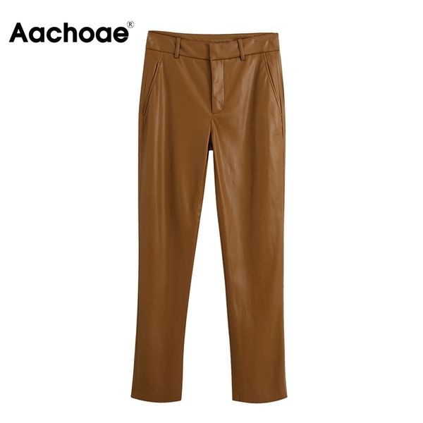 aachoae vintage pu faux leather brown pants women high waist fashion long pants zipper fly ladies pencil trousers pantalones 210413, Black;white
aachoae vintage pu faux leather brown pants women high waist fashion long pants zipper fly ladies pencil trousers pantalones 210413, Black;white