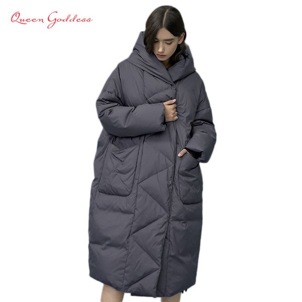 winter and autumn outwear women white duck x-long down warm jacket in hooded fashion cocoon parkas plus size 7xl design 201128, Black
winter and autumn outwear women white duck x-long down warm jacket in hooded fashion cocoon parkas plus size 7xl design 201128, Black