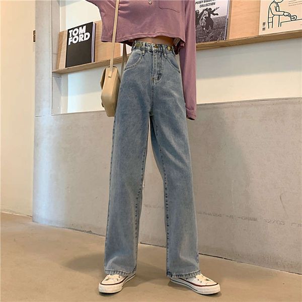 fashion autumn 2020 new large size high waist wide leg jeans women slim straight loose pants, Blue
fashion autumn 2020 new large size high waist wide leg jeans women slim straight loose pants, Blue