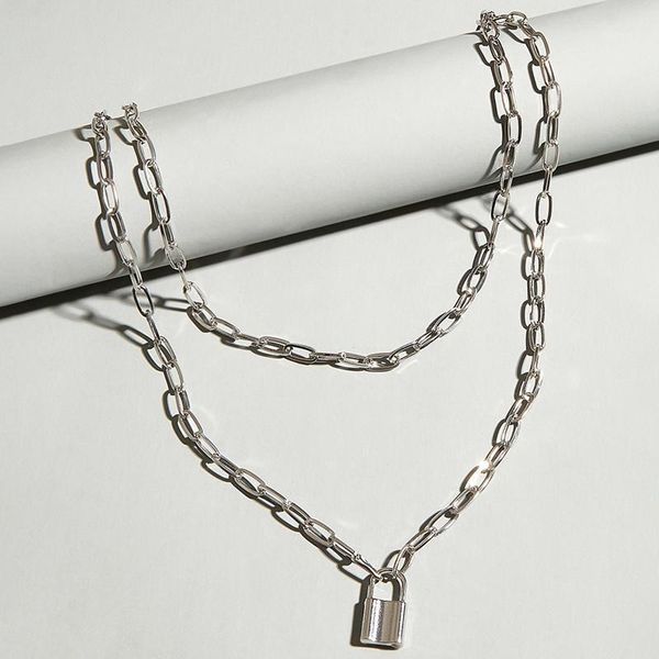 fashion padlock key cross double layer lock chain necklace punk link chain pendant necklace women gothic jewelry1, Golden;silver
fashion padlock key cross double layer lock chain necklace punk link chain pendant necklace women gothic jewelry1, Golden;silver