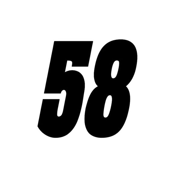 13cm*12.9cm fun number 58 motorcycle sports vinyl decal graphical black/silver car sticker c11-0763
13cm*12.9cm fun number 58 motorcycle sports vinyl decal graphical black/silver car sticker c11-0763