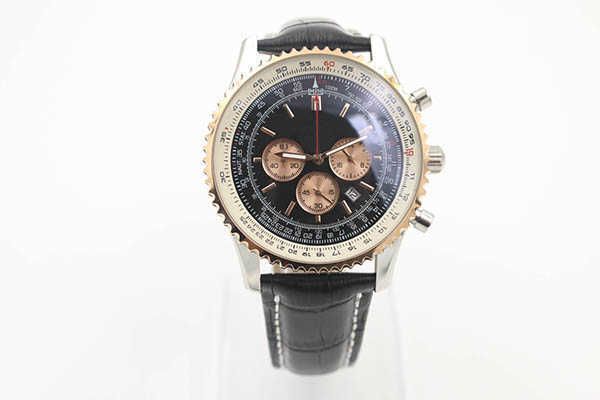 new style quartz -watch black dial gold fluted case leather belt silver skeleton 1884 navitimer watch, Slivery;brown
new style quartz -watch black dial gold fluted case leather belt silver skeleton 1884 navitimer watch, Slivery;brown