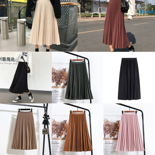 2020 winter women draped rib pleated skirt elastic high waist long skirt female autumn ladies midi skirt saia q1209, Black
2020 winter women draped rib pleated skirt elastic high waist long skirt female autumn ladies midi skirt saia q1209, Black