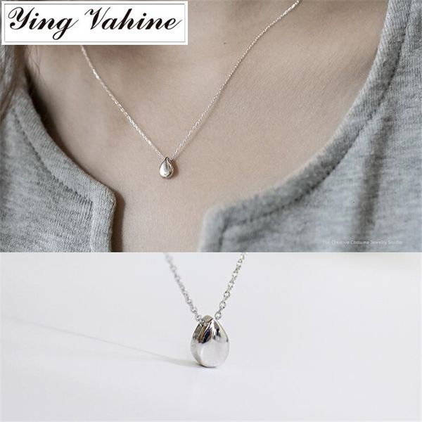 925 sterling silver jewelry drop-shaped choker necklace for women 
925 sterling silver jewelry drop-shaped choker necklace for women