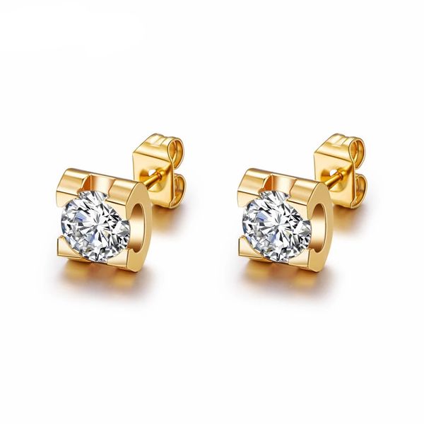 gold silver color classic zircon crystal stud earring for woman 316l stainless steel fashion jewelry never fade, Golden;silver
gold silver color classic zircon crystal stud earring for woman 316l stainless steel fashion jewelry never fade, Golden;silver