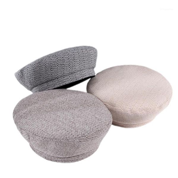 female beret, striped felt trilby winter cap woolen barret for women, gray/camel/beige1, Blue;gray
female beret, striped felt trilby winter cap woolen barret for women, gray/camel/beige1, Blue;gray